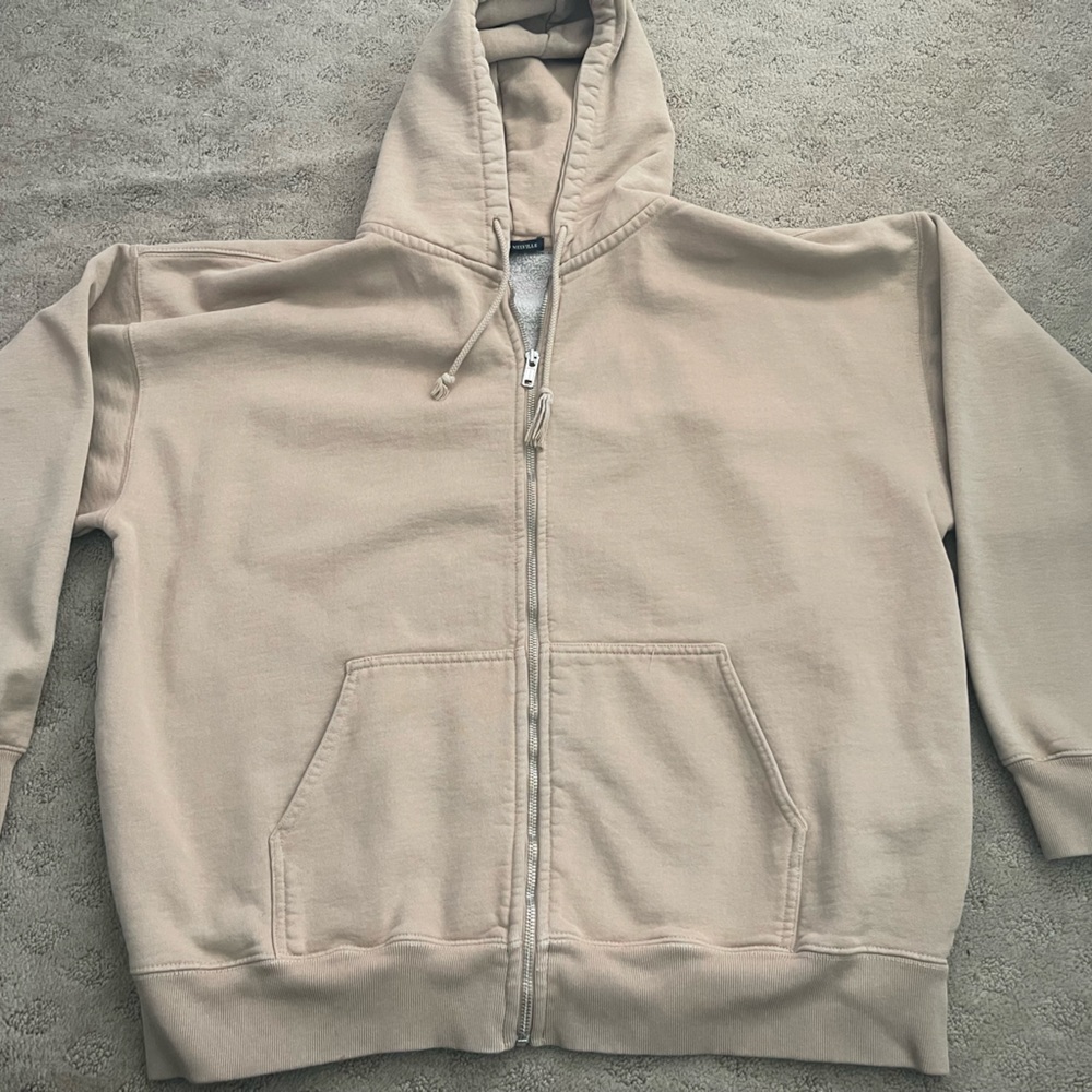 Brandy Melville beige zip up!